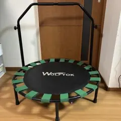 WOLFYOK 折りたたみ式トランポリン ハンドル付き