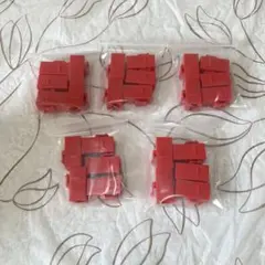 LAN ケーブル用 中継 コネクタ RJ45 Cat6 レッド 25個セット