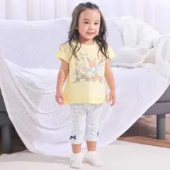 SLAP SLIP 半袖Tシャツ　スララク/防汚加工　110センチ　黄色　新品のサムネイル