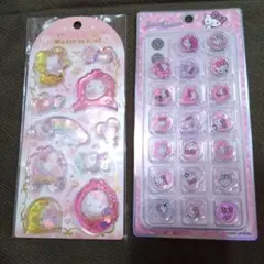 正規品　キティ　ウォーターinシール　おはじきシール　2枚セット