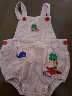 MIKI HOUSE。オーバーオール。ダルマオール。レトロ。希少。ワニ。動物