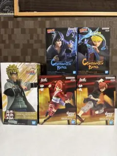 NARUTO 銀魂　フィギュア ５点(ナルト　サスケ　ミナト　神楽　神威)