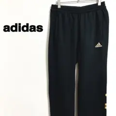 adidas 黒 スウェットパンツ M ロング丈　ビッグロゴ　スポーツ　練習着