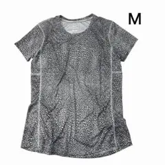 NIKEナイキ ランニング 半袖Tシャツ グレー系 総柄 レディースＭ