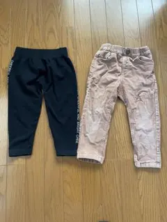 黒とベージュのボトムスセット 100cm、110cm