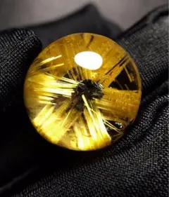 金髪水晶:金針ルチル24m m保証書付きパワーストーン台湾花蓮産新品同様