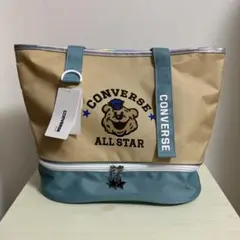 CONVERSE SWIM コンバース　プールバッグ 2層式　ベージュ　淡青