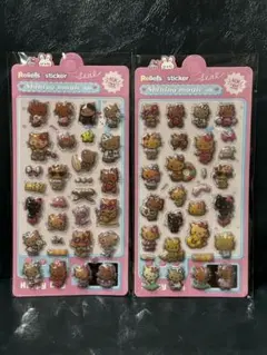 日焼けキティ シール 立体シール ぷっくりシール2種類セット