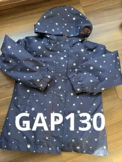GAP ネイビー 星柄 ジャケット 取り外し可能フリースライニング 130