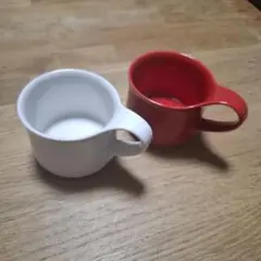 zerojapan コーヒーカップ 2個セット ホワイト レッド