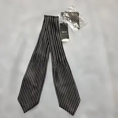 COMME CA ISM ネクタイ ストライプ ブラック