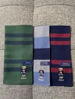 ★新品未使用　Polo Ralph Lauren ポロベアハンカチ3枚セット