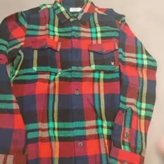 ミキハウス　ダブルB　チェック　長袖　シャツ　S