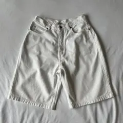 90s GUESS White denim half pantsのサムネイル