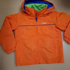 早いのもの勝ち★IGNIOオレンジ フード付きスキーウェア130 男女兼用 美品