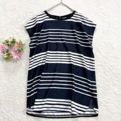 美品★ 【マレーラ】 チュニック ブラウス （S） ボーダー ゆったりのサムネイル