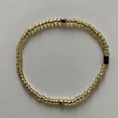 ハンドメイドビーズブレスレット　ゴールド