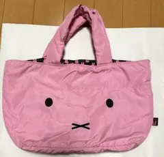 ミッフィー　バッグ　ブルーナ　シンプルカラーズキルト　トートバッグ　ピンク