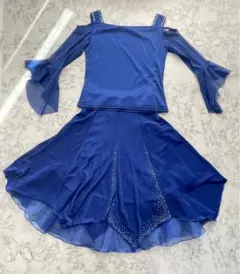 社交ダンス　ドレス　ロングスカート　トップス　ツーピース