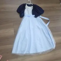 水色レースドレスとボレロセット