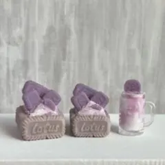 ミニチュアスイーツセット　ロータスアイスボックス　パープル
