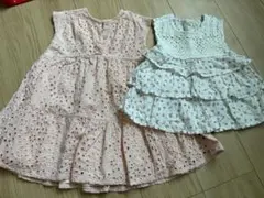 美品❣️レースワンピース・花柄レースチュニック2点セット
