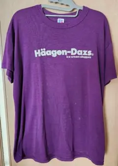 レア！80sヴィンテージ ラッセル ハーゲンダッツ Tシャツ L USA製 紫のサムネイル