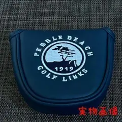 紺 パターカバー マグネット式 PUレザー マレット型 オデッセイ2ボール対応