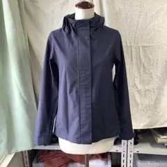 ユニクロ ネイビー フード付き ブロックテックパーカー☆M☆