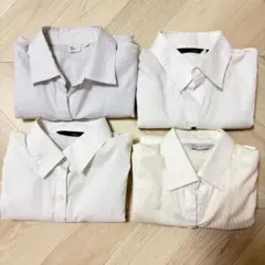ONLY ザスーツカンパニー等　ホワイト長袖シャツ4枚　M〜L相当のサムネイル