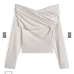 GRL オフショルダードレープトップス [gn532]