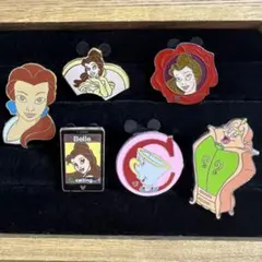 ディズニー プリンセス ピンバッジ ⑫ 美女と野獣 6個セット