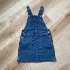 【美品】UNIQLO ジャンバースカート 130cm デニムブルー