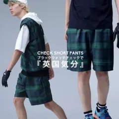定価¥9,900＊ANTIQUA GOLF×STCH チェックパンツ アンティカ