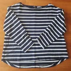 studio CLIP　ボーダーカットソー　七分袖