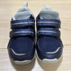 asics ネイビー スニーカー マジックテープ式