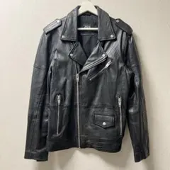 【美品・本革】ZARA ザラ　シープレザー　ダブルライダースジャケット　Mサイズ