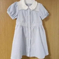 アクシーズファムキッズ☆ストライプ 半袖ワンピース☆110