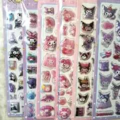 新作　夜光シール　6枚　立体シール　ぷくぷくシール　まとめ売り