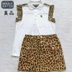 PEARLY GATES ヒョウ柄長袖シャツとスカートセット S - メルカリ
