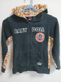 BABY DOLL レオパード柄パーカー 140　ミッキー　ディズニーコラボ