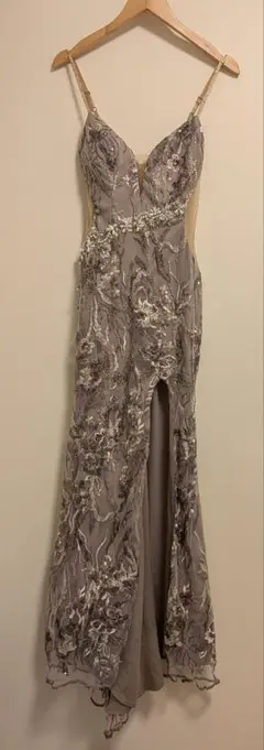 ANGELIR グレー刺繍ナイトドレス S