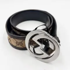 グッチ GUCCI ベルト　サンチュール GGキャンバス インターロッキング