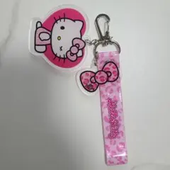 ハローキティ レオパード柄キーホルダー