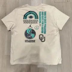 NIKE Oklahoma Football Tシャツ　ベージュ　バックプリント