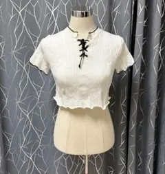 Tシャツ　白い　半袖　Shein Sサイズ