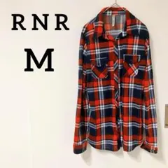 可愛い⭐️美品✨R N R チェック柄 長袖シャツ【M】赤　ネイビー　長袖