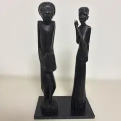 木彫り 人物像 置物 アフリカンアート 民芸品