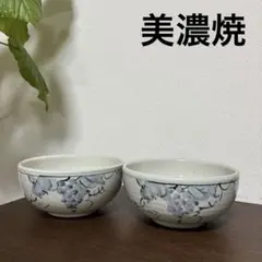 美濃焼 手描き 染付 ぶどう柄 多用丼 深鉢 2客セット 盛鉢 どんぶりのサムネイル