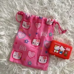 【匿名配送】ハローキティ チョコラBB 巾着 ミニケース セット